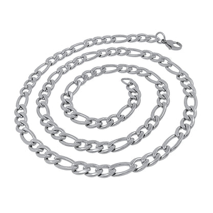 Silver plated chain with silver plated KGF LION shape adjustable ring combo set Rhodium Plated Stainless Steel Chain c5fu54-ny