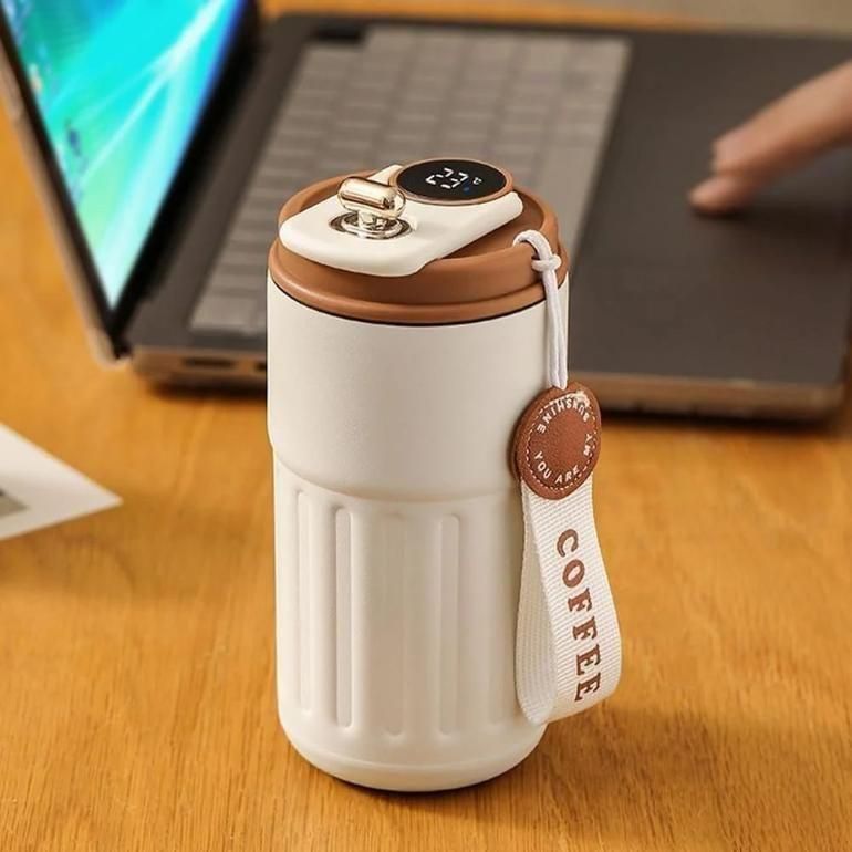 Stainless Steel Hot and Cold Vacuum Insulated Temperature Display Coffee Mug c5fu54-ny