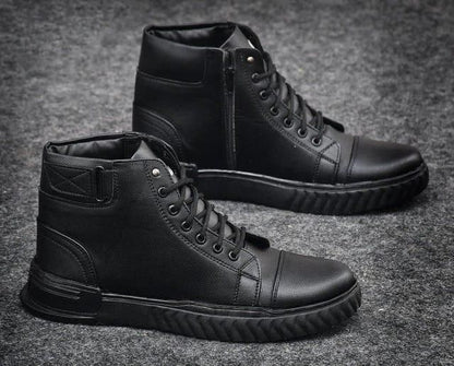 Men's Korean Style High Top Casual Shoes For Men (Black) c5fu54-ny