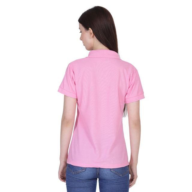 Ketex Pink Cotton Blend Polo Neck Tshirt c5fu54-ny