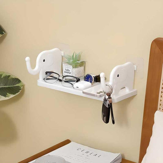 Elephant Shape Self  Floating Wall Shelf  (Pack of 2) c5fu54-ny