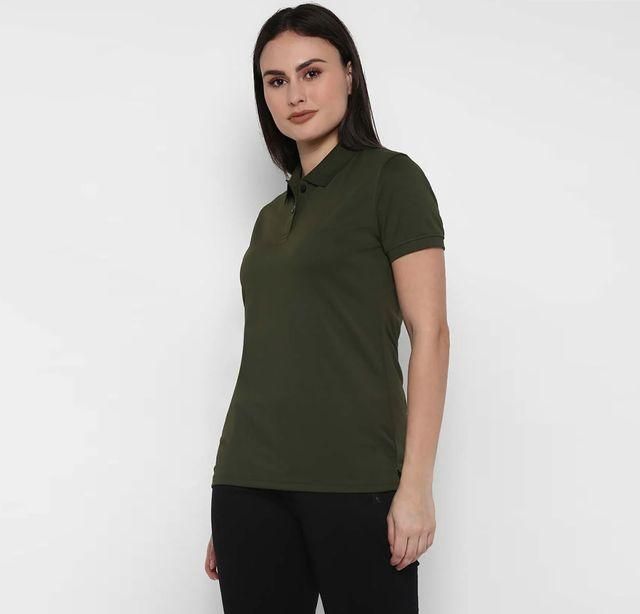 Ketex Bottle Green Cotton Blend Polo Neck Tshirt c5fu54-ny