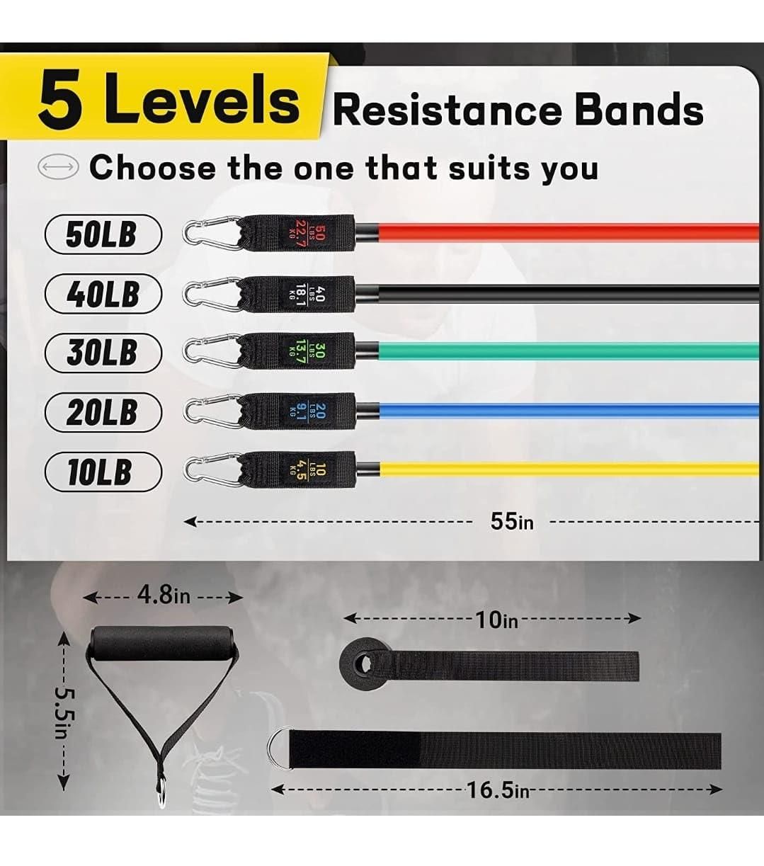 Resistance Band Set for Heavy Workout c5fu54-ny