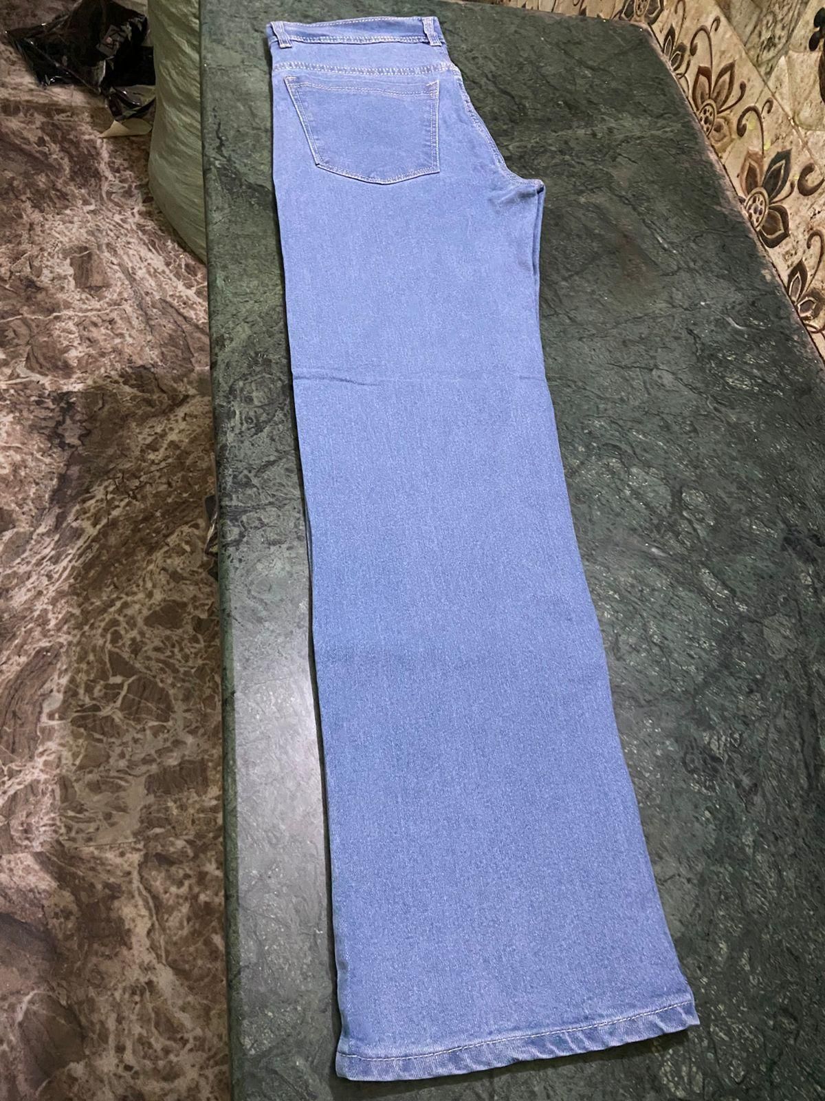 Men's Loose Fit Mid Rise Light Blue Jeans c5fu54-ny