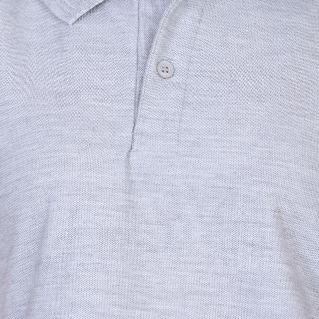 Ketex Grey Cotton Blend Polo Neck Tshirt c5fu54-ny