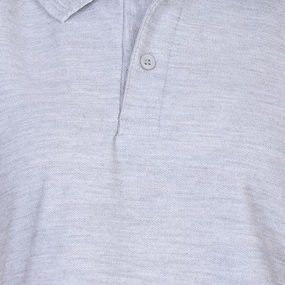 Ketex Grey Cotton Blend Polo Neck Tshirt c5fu54-ny