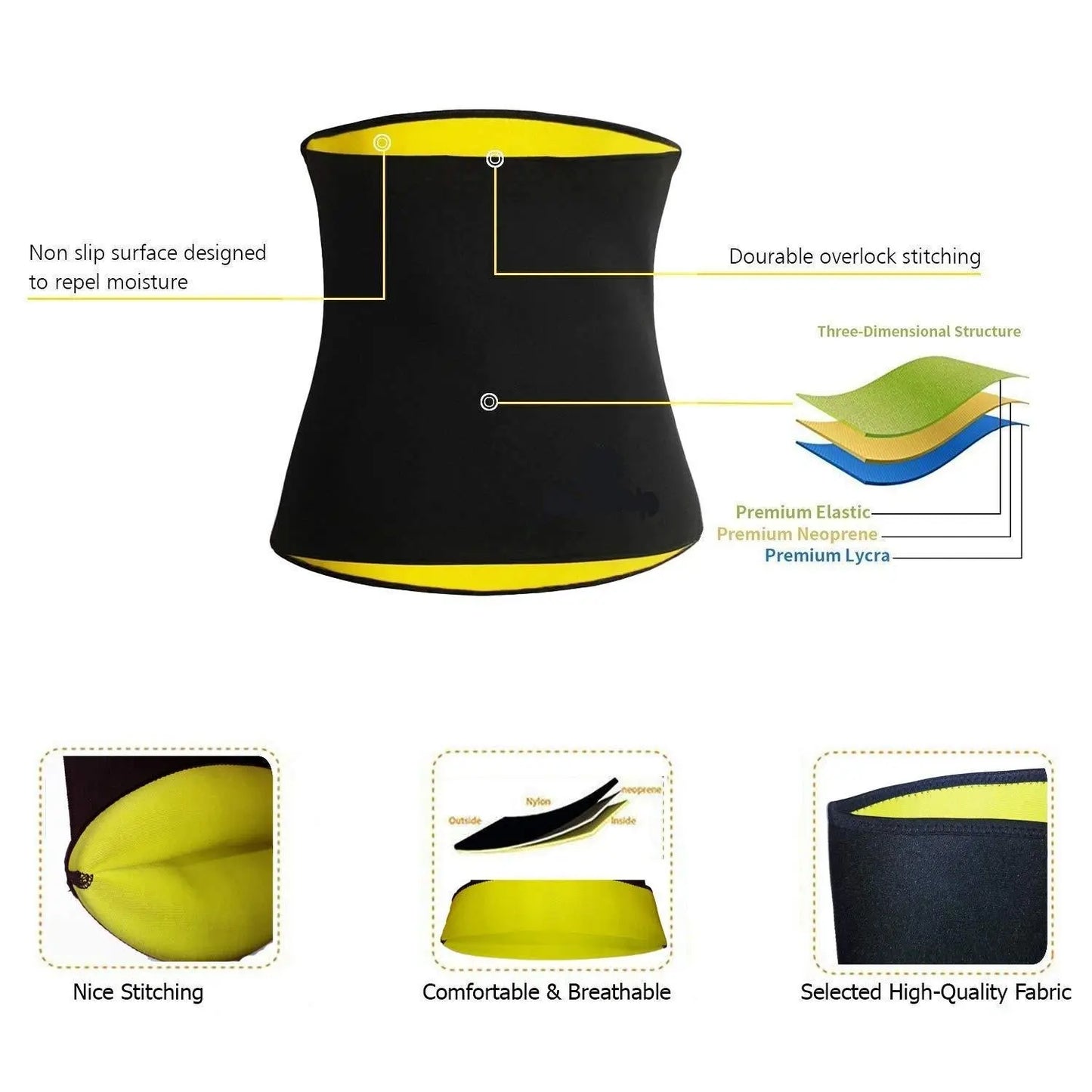 Sweat Belt - Hot Body Shaper Belly Fat Burner For Men & Women c5fu54-ny