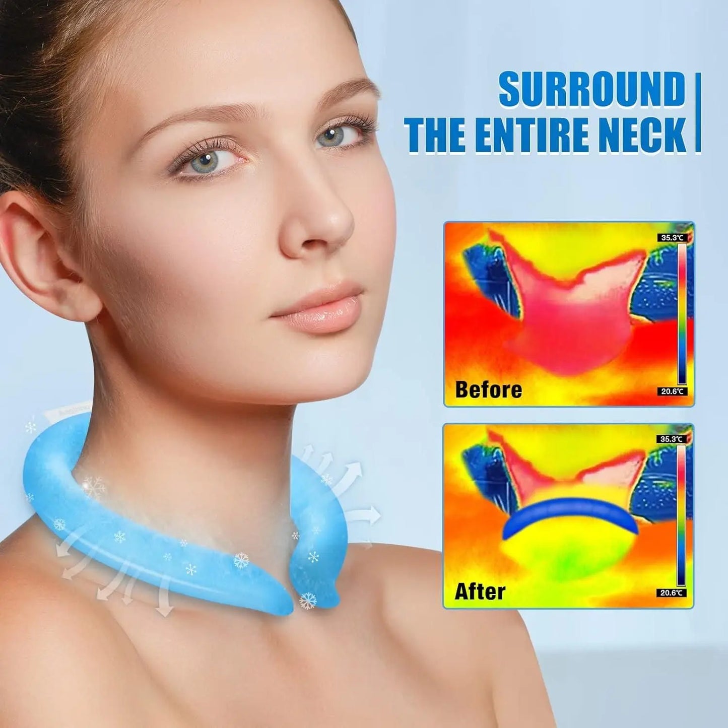 Reusable Neck Cooling Wraps Tube c5fu54-ny
