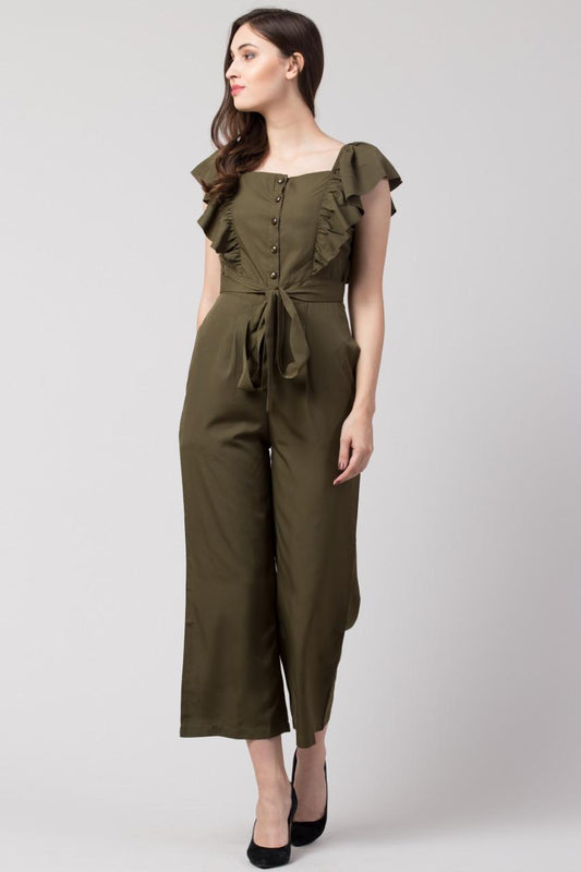 Verve Studio Polyester Solid Jumpsuit c5fu54-ny