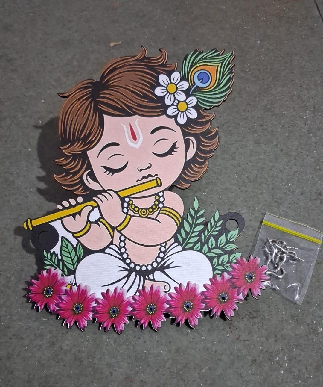 Krishna Wooden Keys Hanger c5fu54-ny