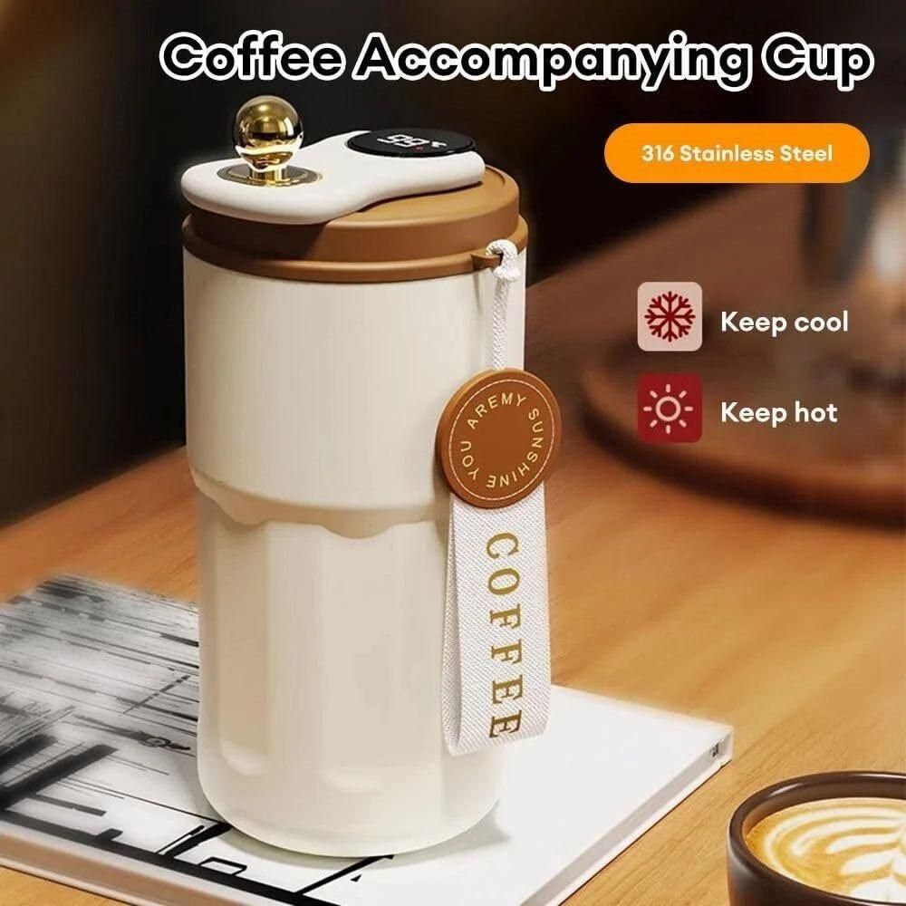Stainless Steel Hot and Cold Vacuum Insulated Temperature Display Coffee Mug c5fu54-ny