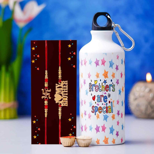 Brother Special Bottle with 2 Rakhis c5fu54-ny