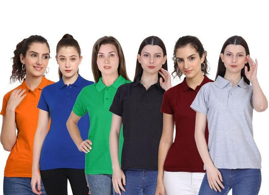 Ketex Cotton Blend Polo Neck T-shirt (Pack Of 5) c5fu54-ny