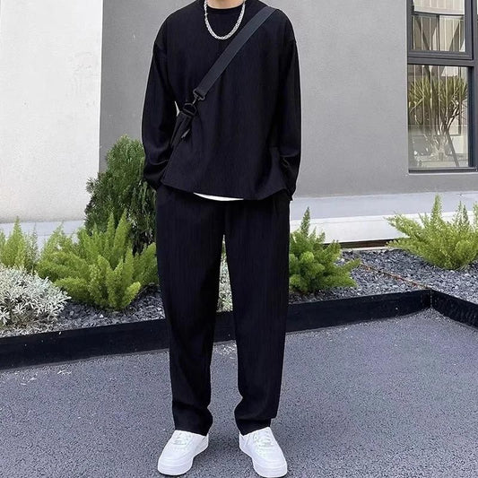 Men's Solid Round Neck Co-ord Set c5fu54-ny