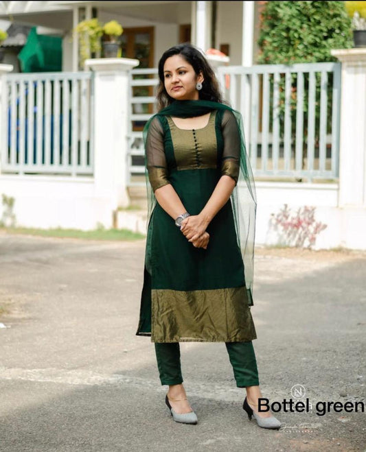 Premium Jacquard Chiffon Kurti Pant Sets c5fu54-ny