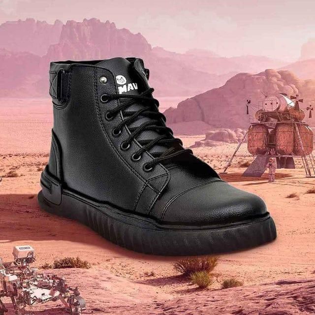Men's Korean Style High Top Casual Shoes For Men (Black) c5fu54-ny