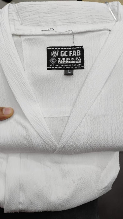 Men's Crinkled Co-Ord Set White c5fu54-ny