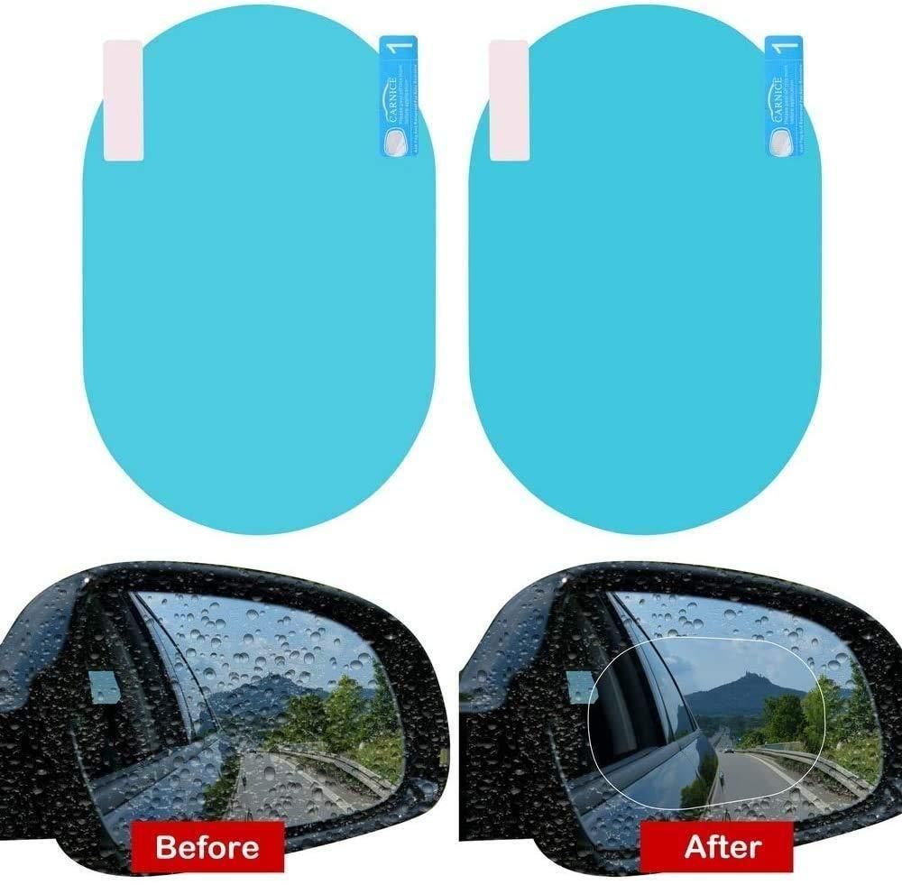 Car Mirror Rain Guard-Waterproof Anti Fog Car Film Rainproof Anti-Water Film Rear-View Mirror Film HD Nano Protective Clear Safe Driving Sticker c5fu54-ny