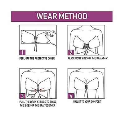 Silicone Butterfly Stick-on Bra Black c5fu54-ny
