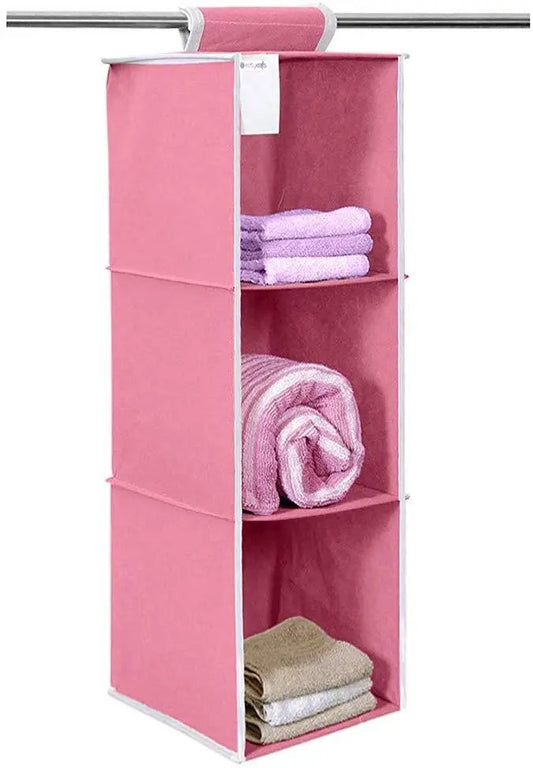 Cloth Organizer - Hanging 3 Shelves Wardrobe Organizer c5fu54-ny