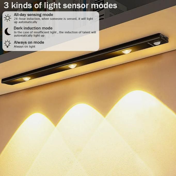LED PIR Motion Sensor Cabinet  With USB Rechargeble c5fu54-ny