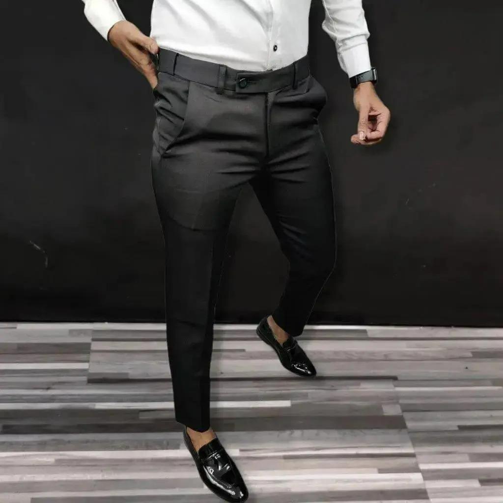 Premium Waist Adjustable Lycra Men's Trouser (Pack of 2) c5fu54-ny