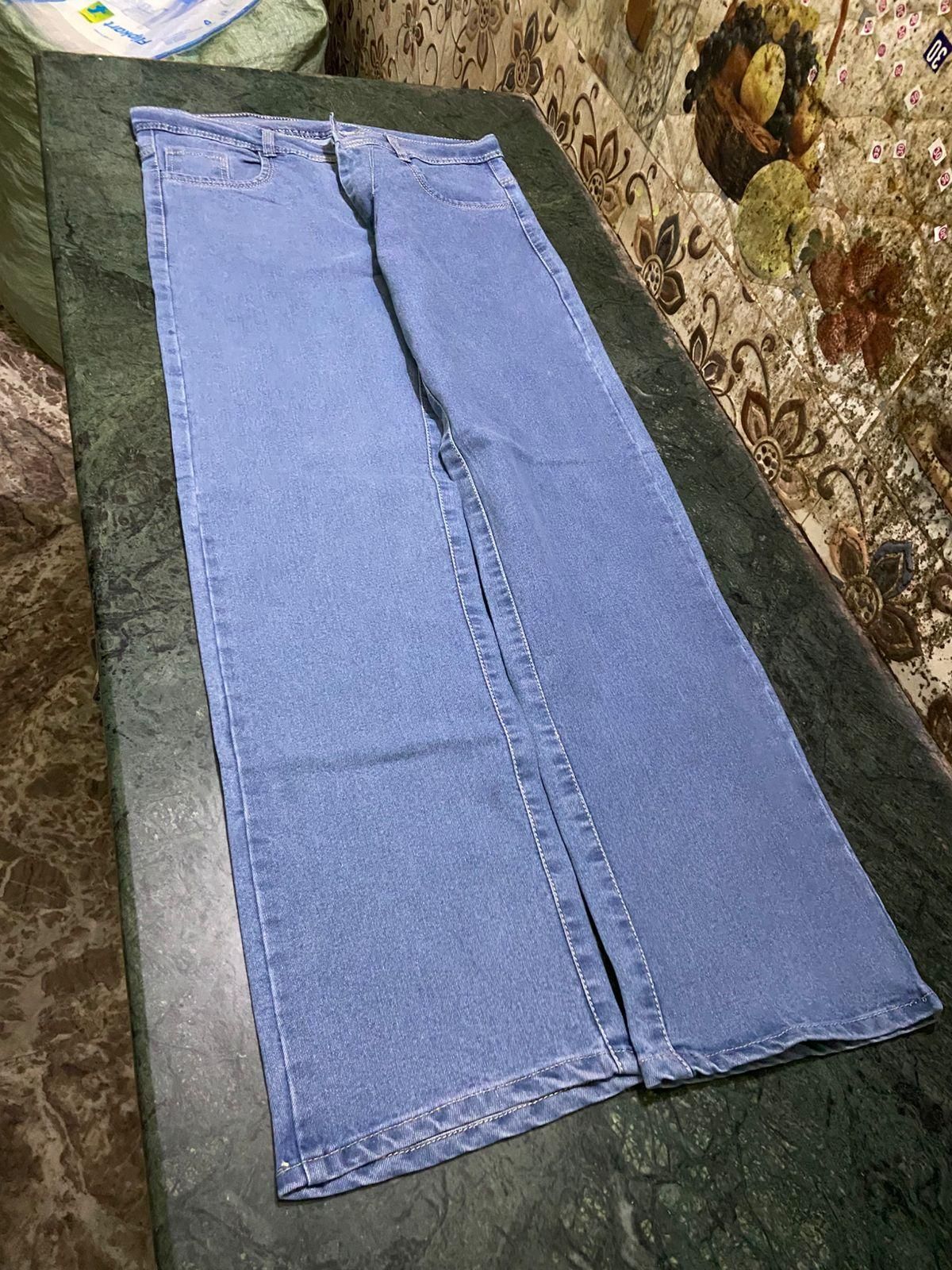 Men's Loose Fit Mid Rise Light Blue Jeans c5fu54-ny