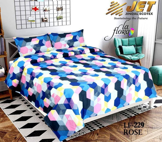 1 Double Bedsheet with 2 Pillow Covers c5fu54-ny