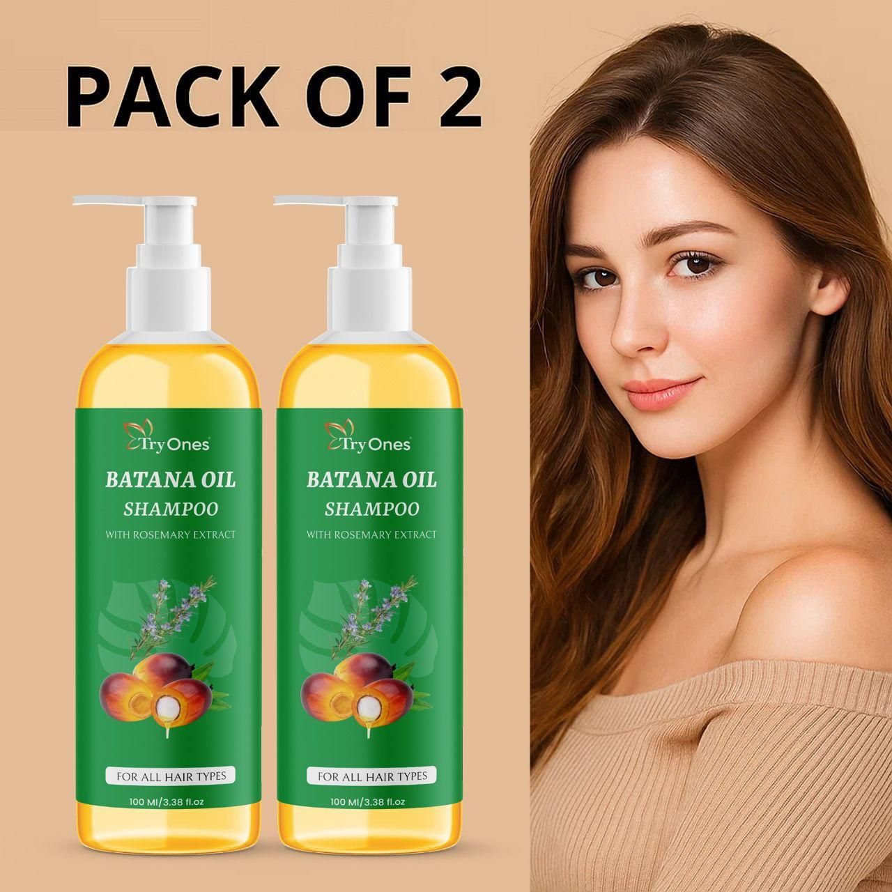 TryOnes BATANA OIL SHAMPOO with Rosemary Extract (Pack of 2) c5fu54-ny