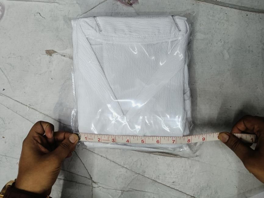 Men's Crinkled Co-Ord Set White c5fu54-ny