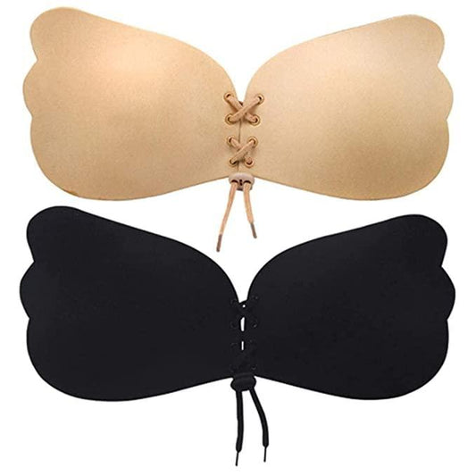 Silicone Butterfly Stick-on Bra Black c5fu54-ny