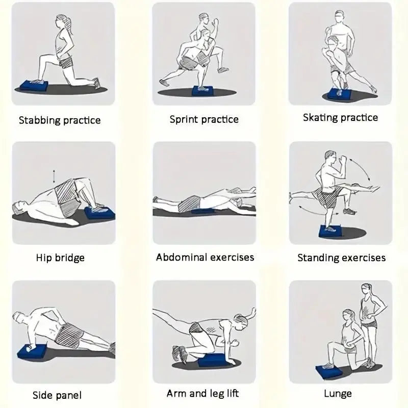 Inflatable Core Trainer Yoga Balance Pad Set c5fu54-ny