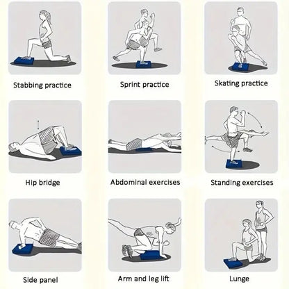 Inflatable Core Trainer Yoga Balance Pad Set c5fu54-ny