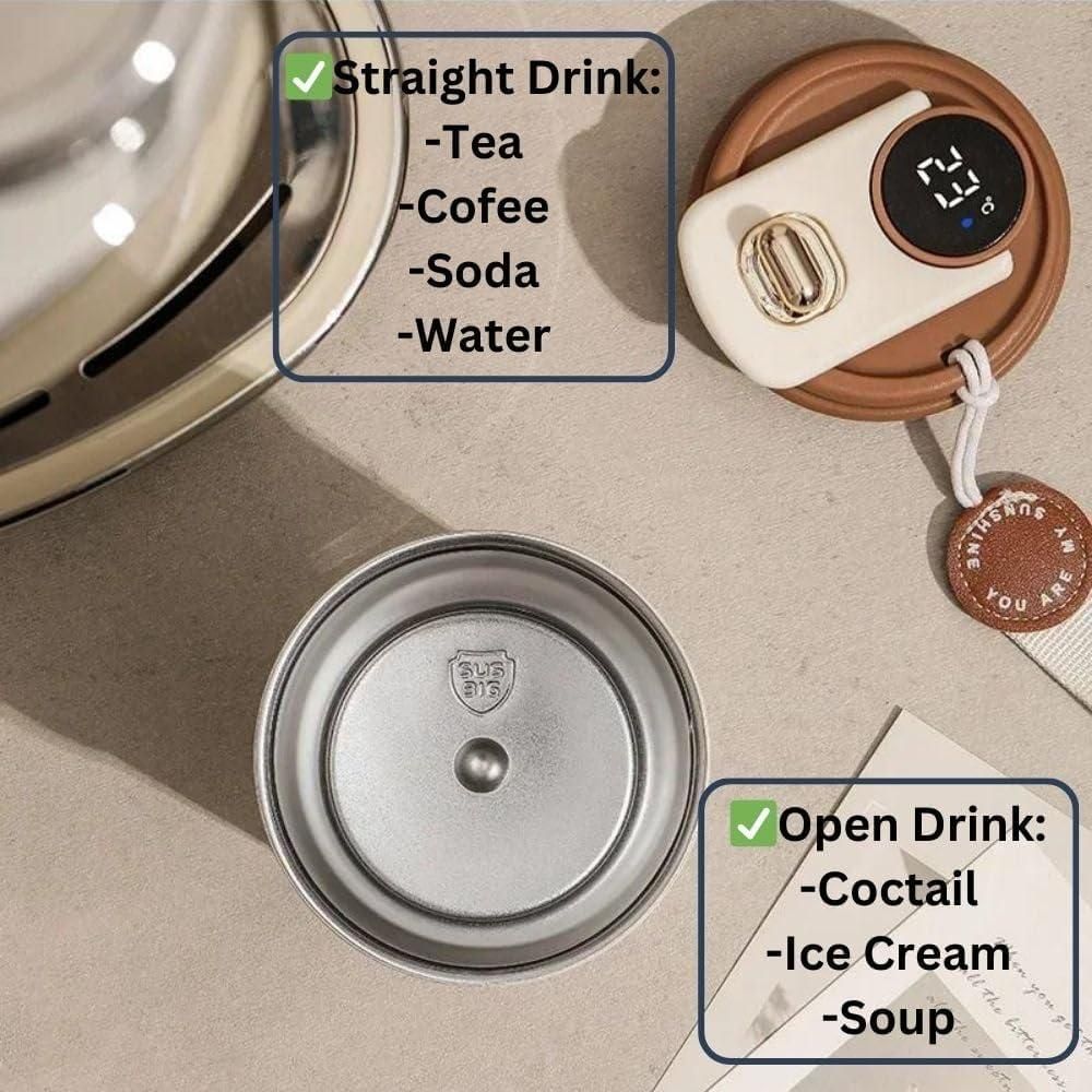 Stainless Steel Hot and Cold Vacuum Insulated Temperature Display Coffee Mug c5fu54-ny