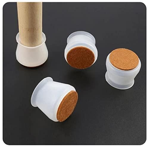 NOBILEA Silicone Chair Leg Protectors with Felt for Hardwood Floors (6PCS), Silicone Furniture Leg Cover Pad for Protecting Floors from Scratches and Noise, Smooth Moving for Chair Feet. c5fu54-ny